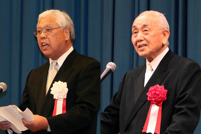 殖栗教育長(左)と小池市長
