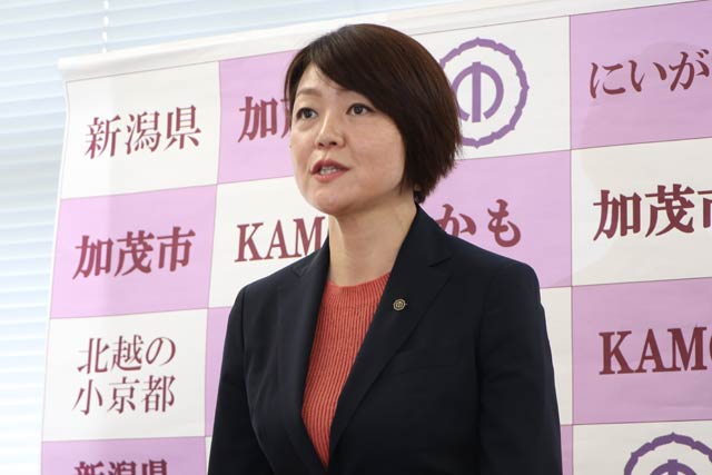 市長就任から1カ月で初めて記者会見する藤田市長