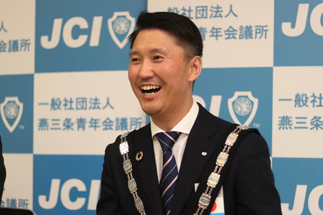 燕三条青年会議所の次年度理事長候補に選出された知野学さん