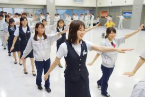 コロナで行われた民謡流しの社内講習会