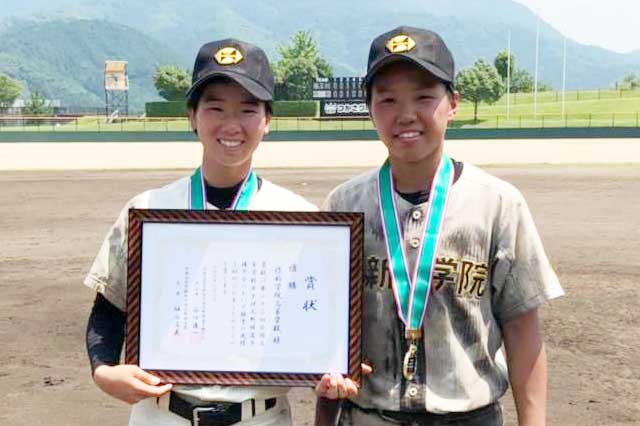 県央BLジャイアンツで同期で今は作新学院のチームメートの長岡市出身の大場さんと