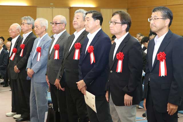 永年役員・議員・参与表彰の被表彰者