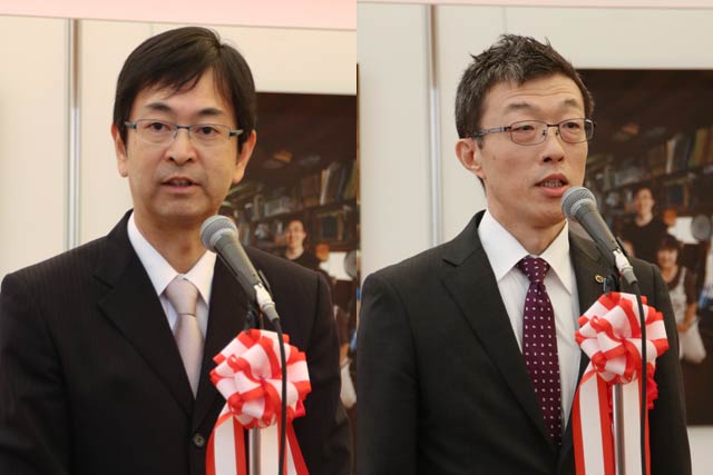 経産省関東経済産業局地域経済部地域振興課地域企業室・西山室長(左)と新潟県産業労働部・近田副部長