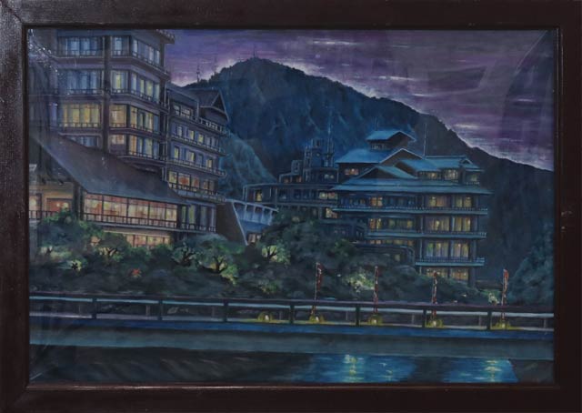 市展賞・洋画・福井三男二さんの「夕暮れ、宴の刻」