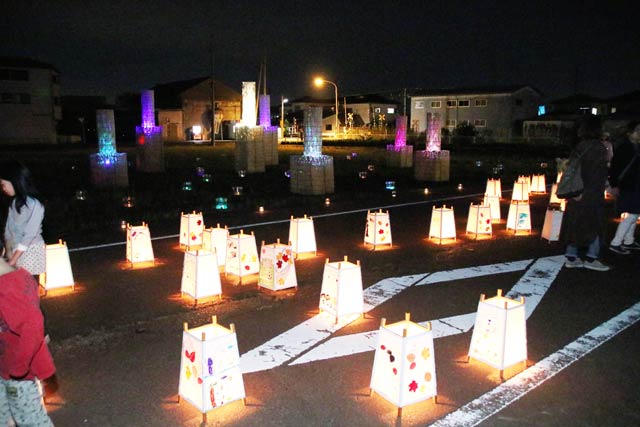 燕市粟生津地区であかりのイベント「灯りの祭典」