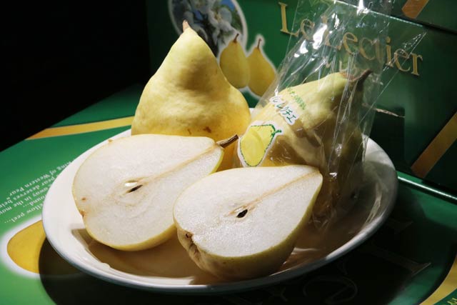 甘く大玉傾向のことしの「ル　レクチエ」