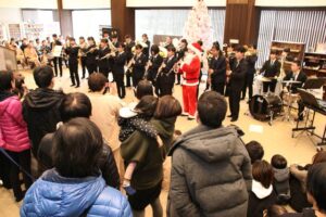 いい湯らていで三条高校吹奏楽部によるロビーコンサート