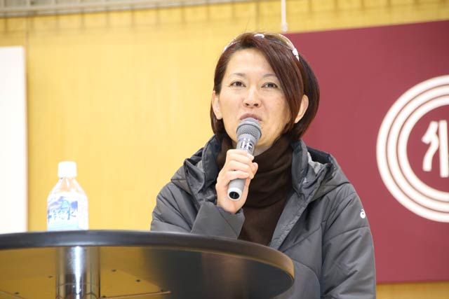 トークショーでの有森さん