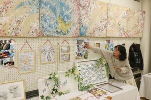 まりあ由実さん作品展 3月末で閉館の世話になった上町コミセンで