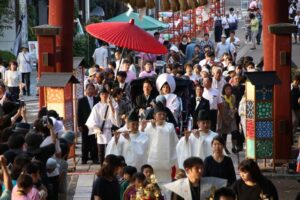 昨年のあかりの結婚式のようす