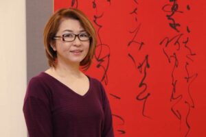書道団体「ー書創ー綺羅」を主宰する中村暢子さん