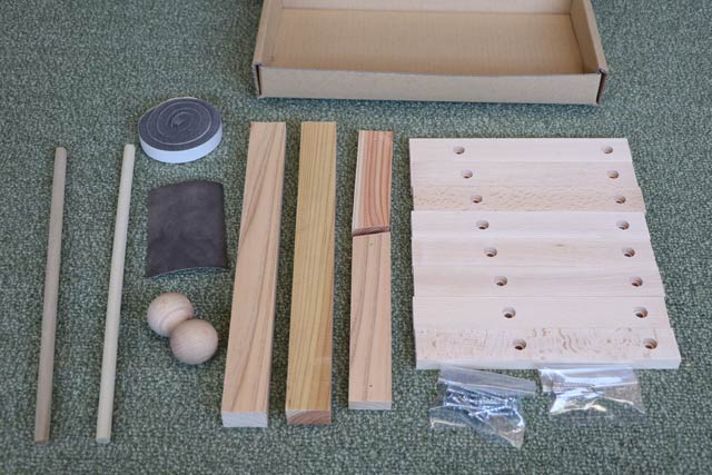 「木琴DIYキット」のキットと完成品