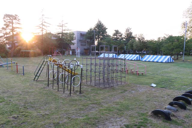 八幡公園完成イベントが行われる八幡公園