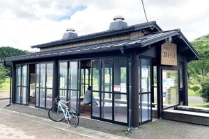 7月21日から「冷やし足湯」を始める道の駅「国上」の「酒呑童子の湯」