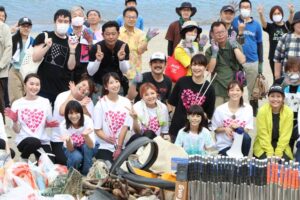 「新潟クリーンCleanプロジェクト2020 in 関屋浜海水浴場」記念撮影