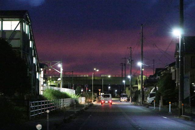 7日夕方の燕駅裏