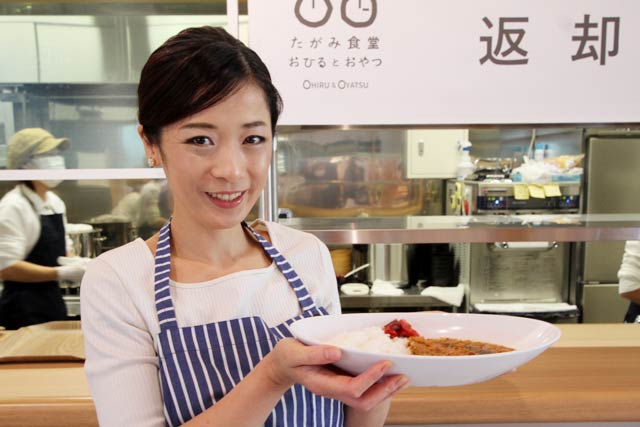 道の駅たがみのメニュー「スパイスキーマカレー」を監修した一条もんこさん