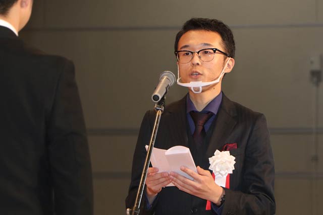 新成人を代表して矢沢匠さんが謝辞