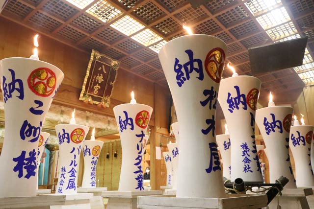 ことしも八幡宮で行われた献灯祭
