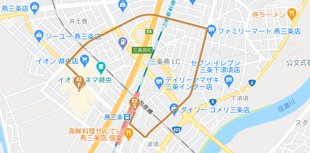 燕三条のルート