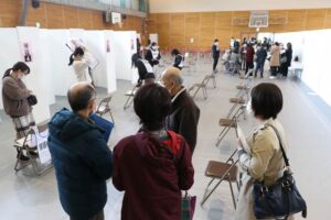 新型コロナウイルスワクチン接種の模擬訓練のリハーサル