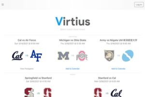 Virtiusのサイトのいちばん右上にあるのが新潟経営大学体操競技部の交流戦