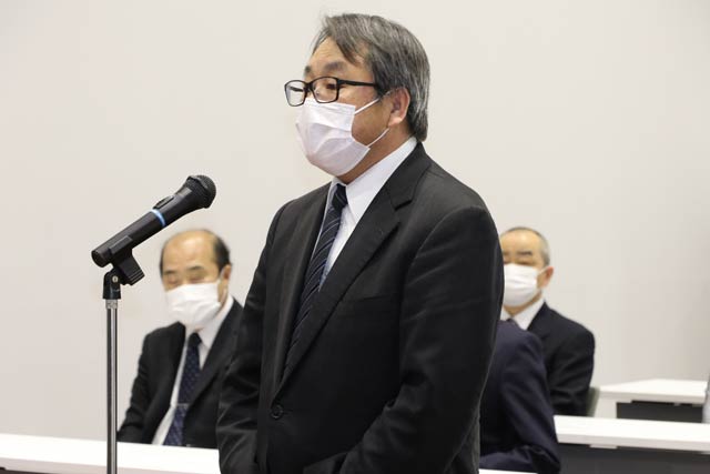 再任用で退職の松村金司燕・弥彦総合事務組合水道局施設課参事のあいさつ