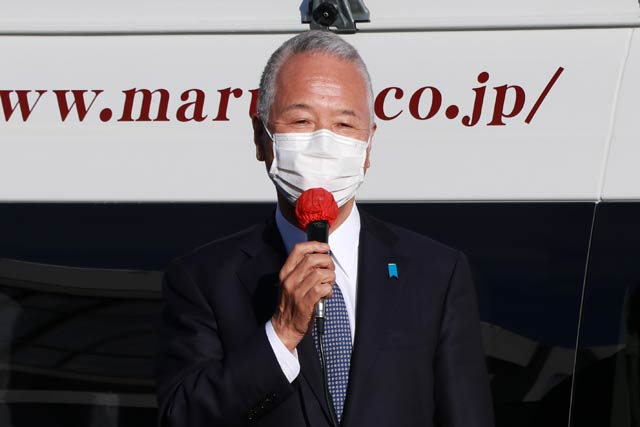 国定氏の応援演説を行った甘利幹事長