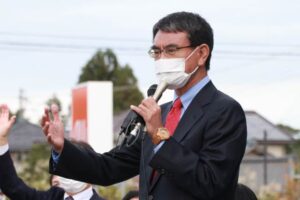 応援演説する河野太郎氏