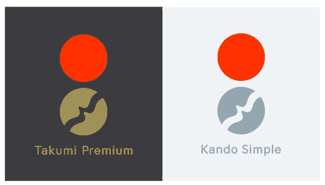 2つのブラインドラインの「Takumi Premium」(左)と「Kando Simple」(右)