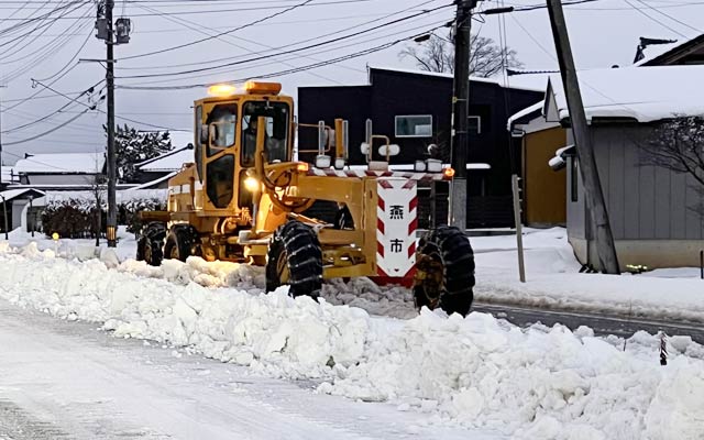 19日の燕市の日中除雪
