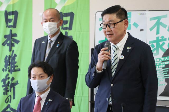 正式立候補の記者会会見