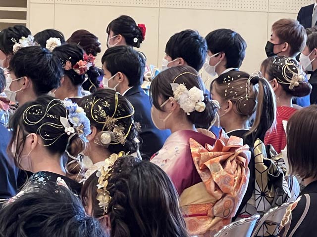 二十歳を祝う会のスナップ