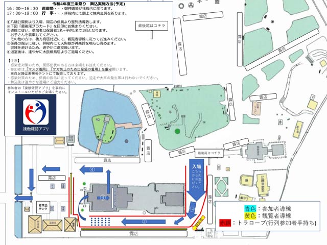 三条祭り舞い込み実施方法
