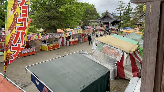 三条祭り宵宮の露店