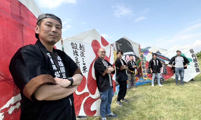 三条凧合戦の組み合わせ抽選会で紹介された新しい凧組