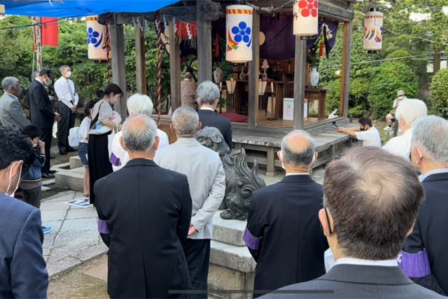 吉田天満宮で宵宮祭の神事