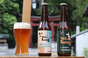 中央が「良寛コーヒーセゾン」、右が「弥彦桜酵母IPA」