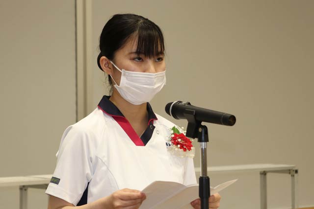 2年生代表が感謝の言葉