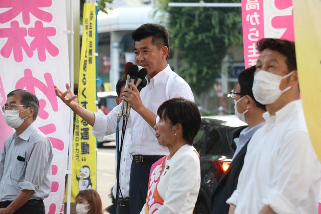 泉代表の応援演説