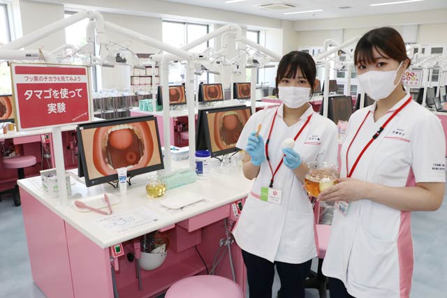 体験を指導してくれる生徒