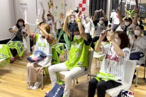 燕市のパブリックビューイングでスワローズ優勝決定の瞬間