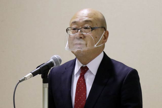 35の約束を発表する本間芳之氏