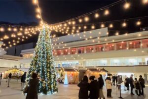 万代シテイでドイツ風のクリスマスマーケット