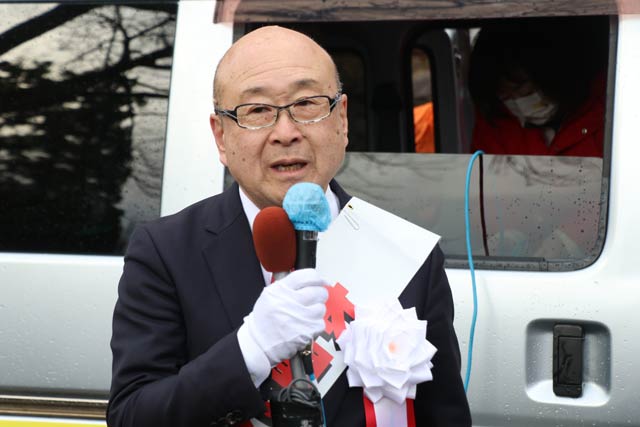 本間芳之氏の第一声
