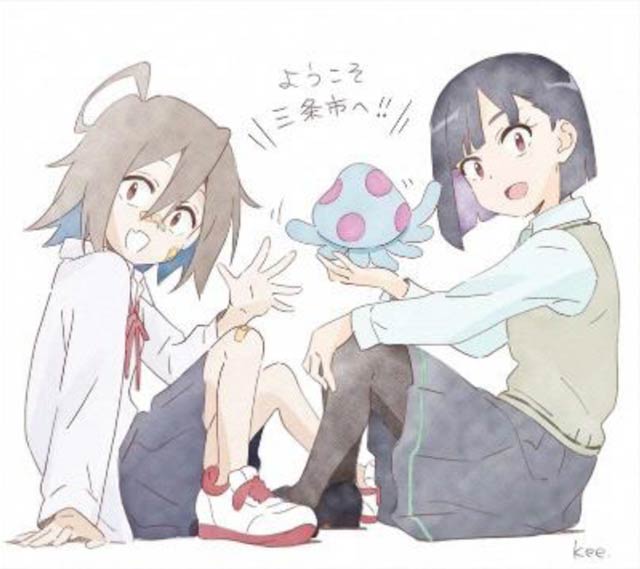 スタンプラリーでプレゼントする複製ミニ色紙のために加藤けえさんが描き下ろした作品