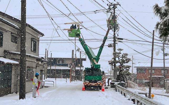 近くで行われていた電気工事