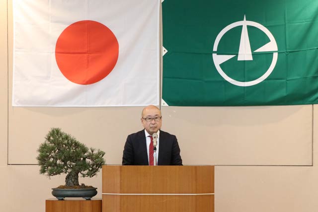 本間氏のあいさつ