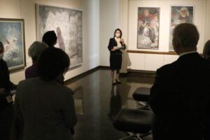 「洞谷亜里佐 日本画展」の開場式