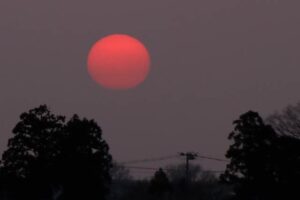 8日の夕日
